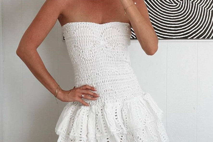 Odalys | Elegant Eyelet Dress