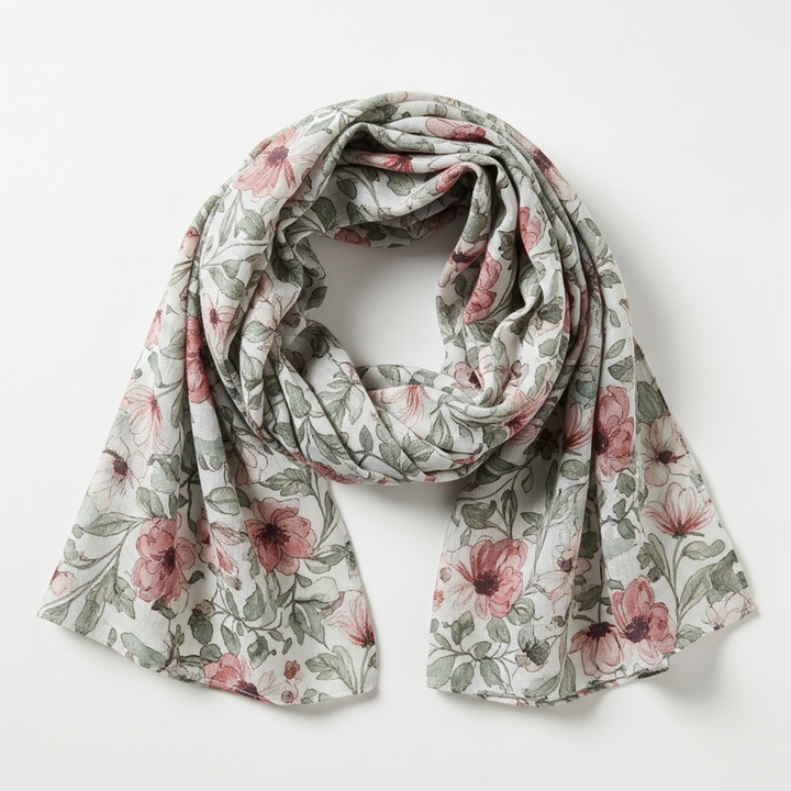 Floral Cotton Scarf
