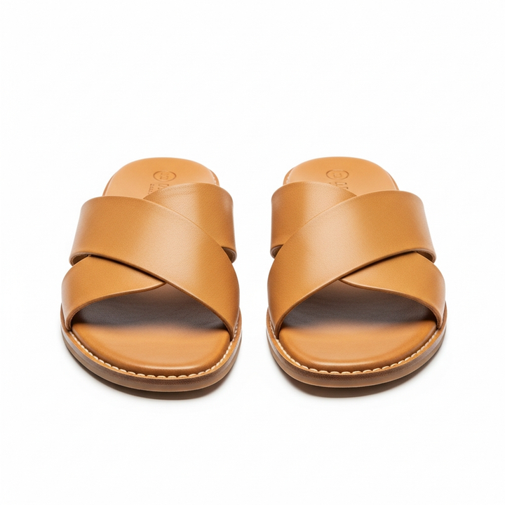 Leather Slide Sandals
