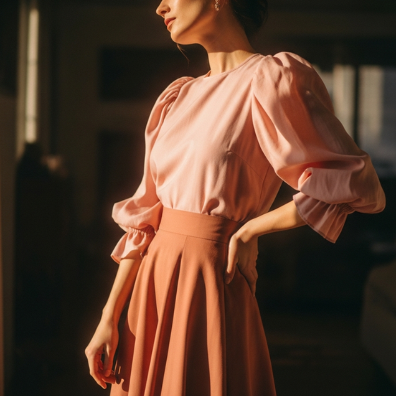 Puff-Sleeve Blouse