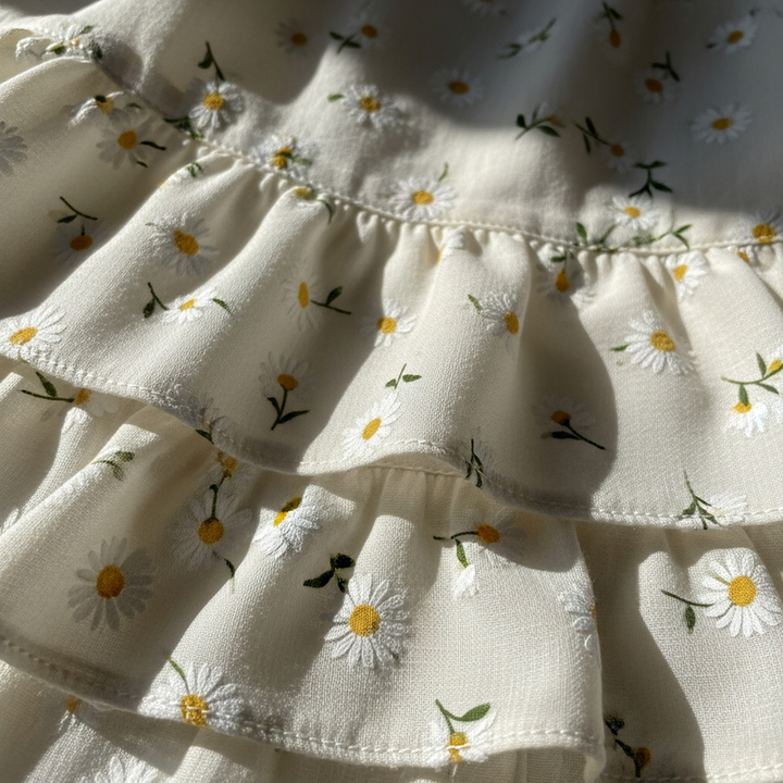 Floral Tiered Maxi Dress, fabric detail