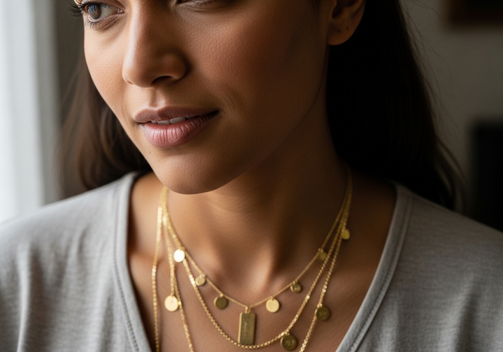 Layered Pendant Necklace, styled