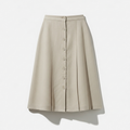 Linen Button Skirt