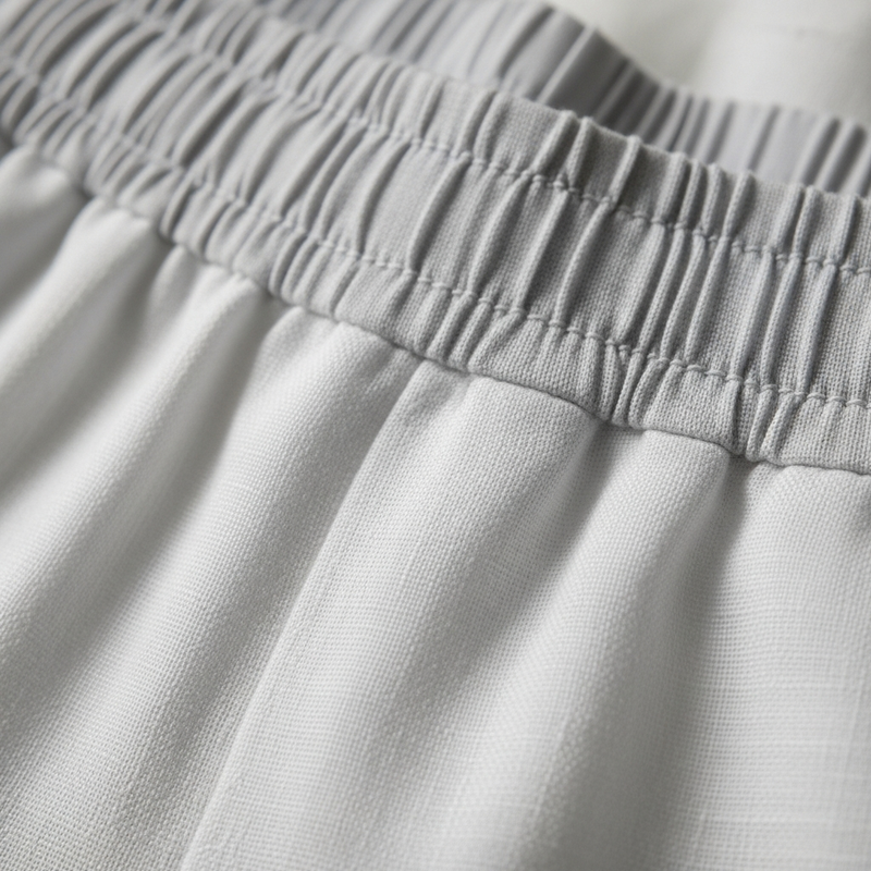 Linen Shorts, fabric detail