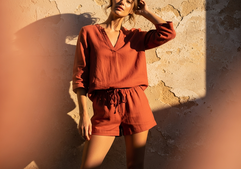 Linen Two-Piece Set, styled