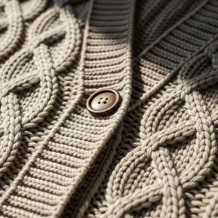 Oversized Knit Cardigan, knit detail
