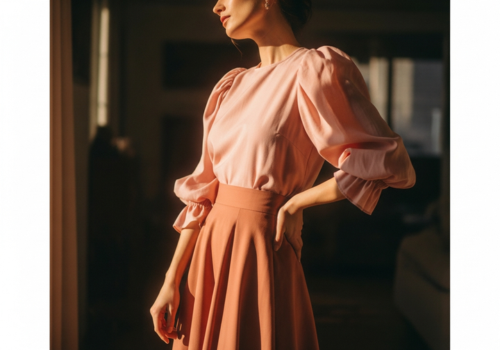 Puff-Sleeve Blouse, styled