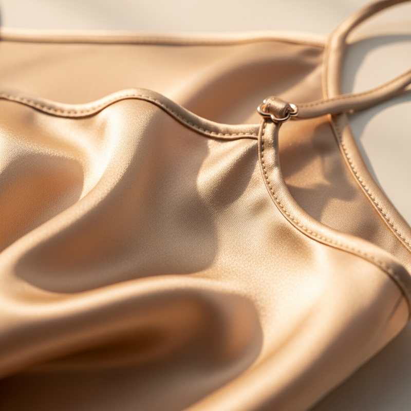 Satin Slip Dress, fabric detail