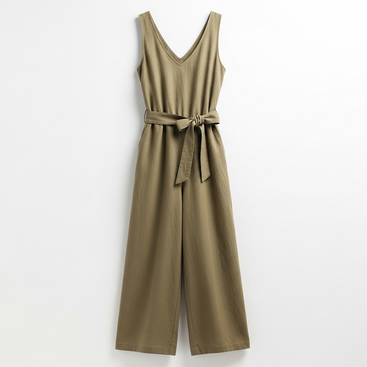 Sleeveless Linen Jumpsuit