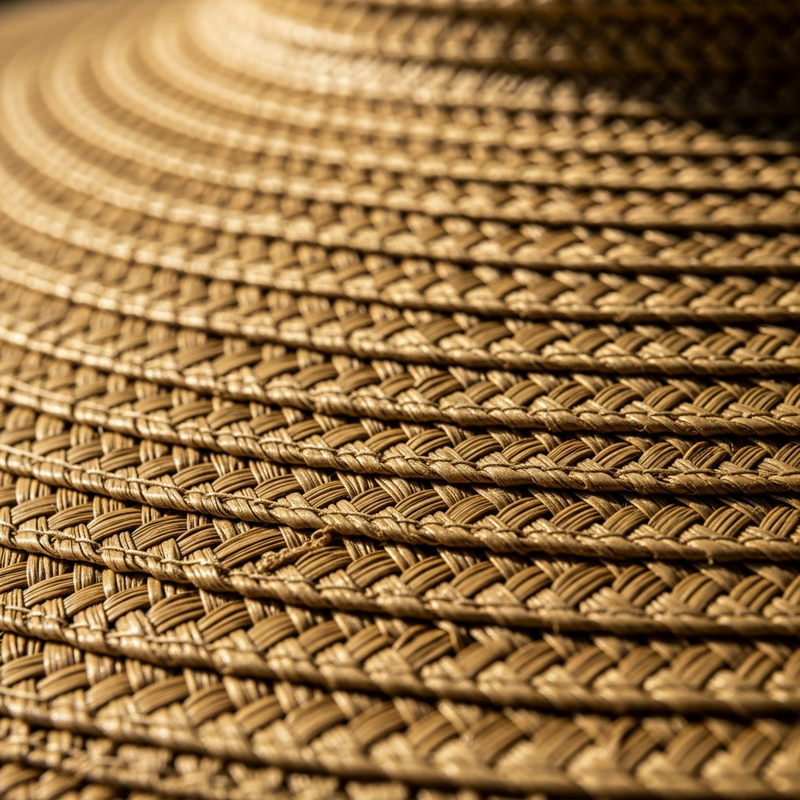 Woven Straw Sun Hat, weave detail